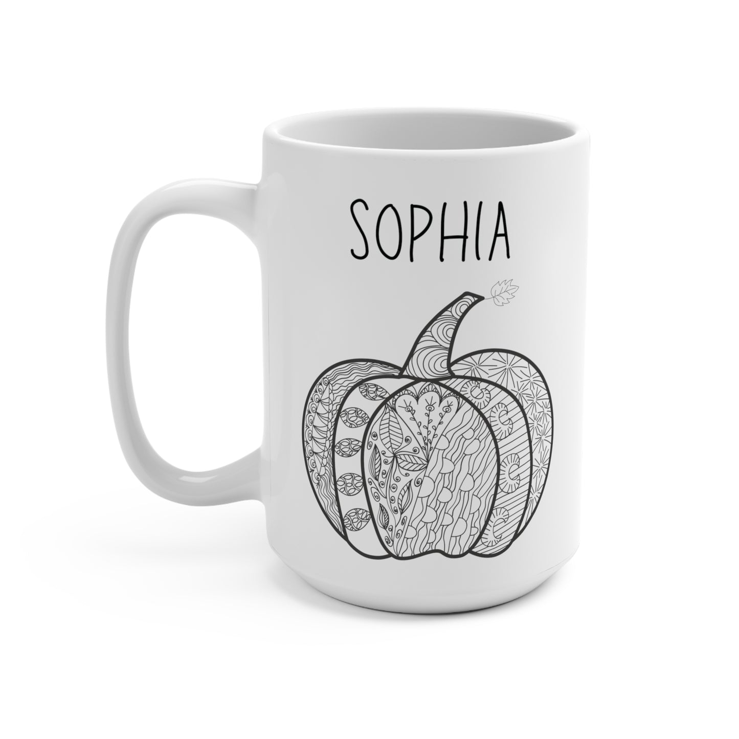 Sophia Personalized Custom Name Pumpkin Coffee Mug