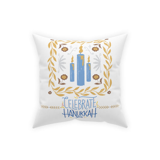 Hanukkah Pillow, Farmhouse Holiday Decoration, Jewish Hostess Gift, Housewarming Gift - Design Club Home