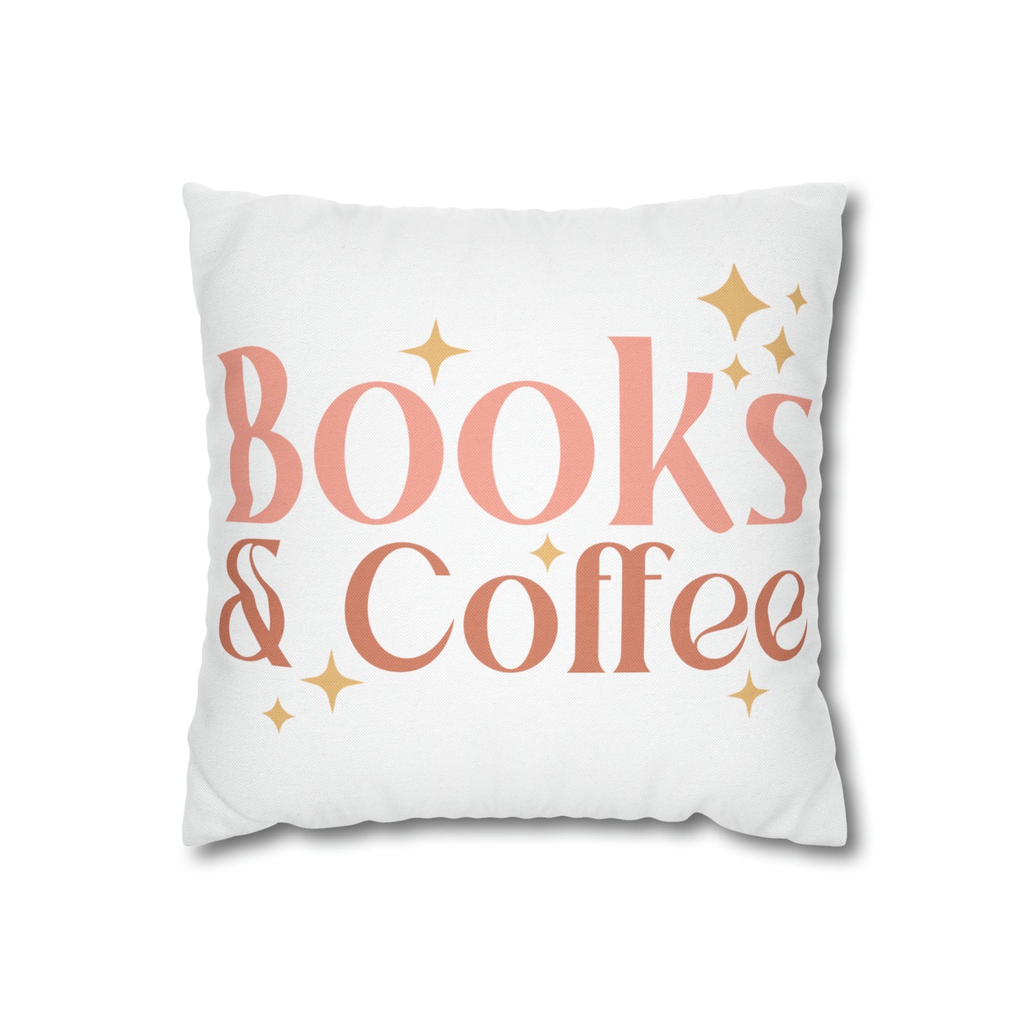 Coffee Book Pillow Cover Book Lovers Home Decoration Housewarming Gift Bed Accent Pillow