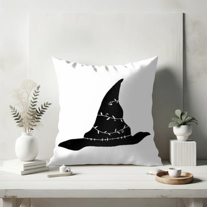 Witchy Black Hat Pillow