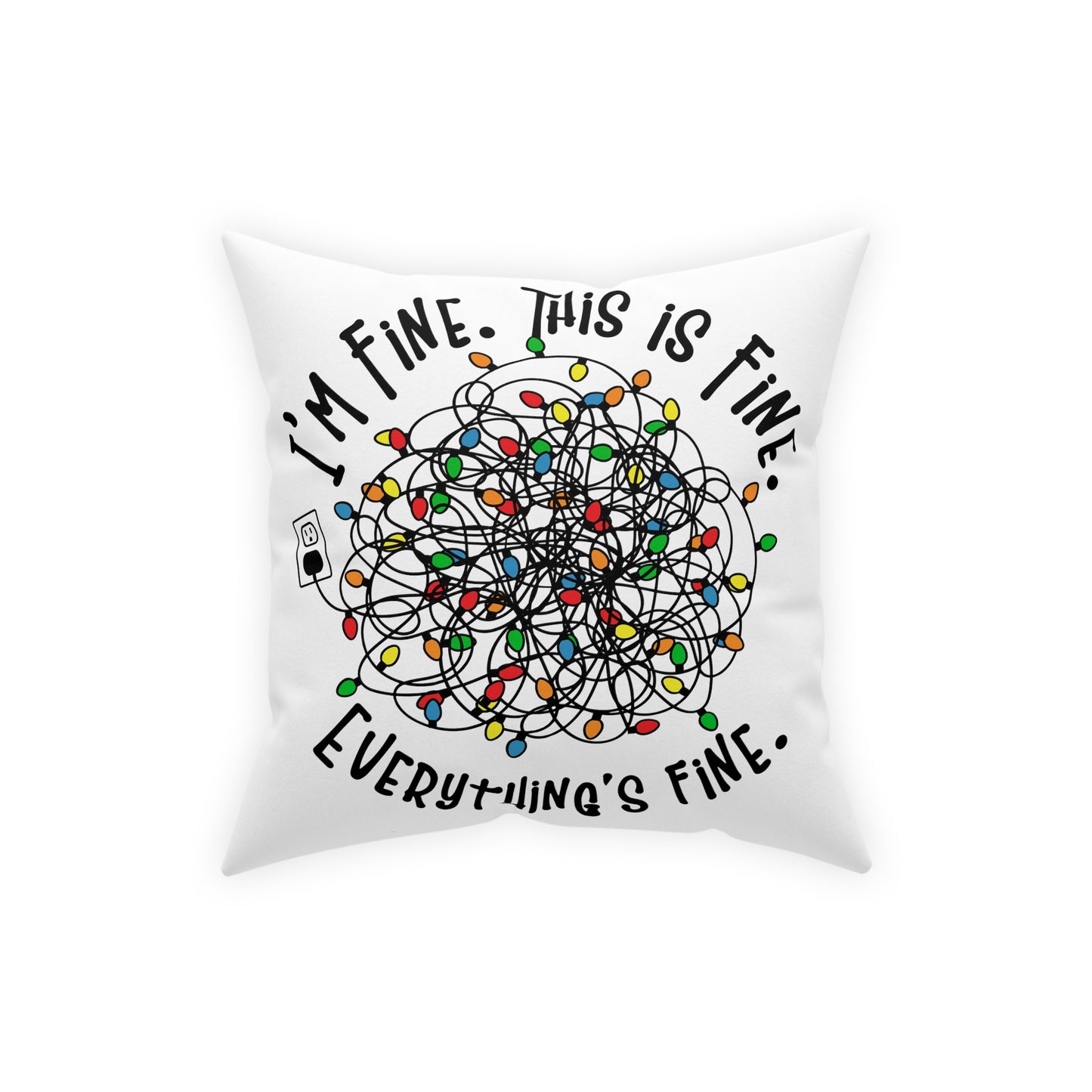 Christmas Throw Pillow Funny Farmhouse Holiday Accent Pillow Hostess Housewarming Gift - Design Club Home