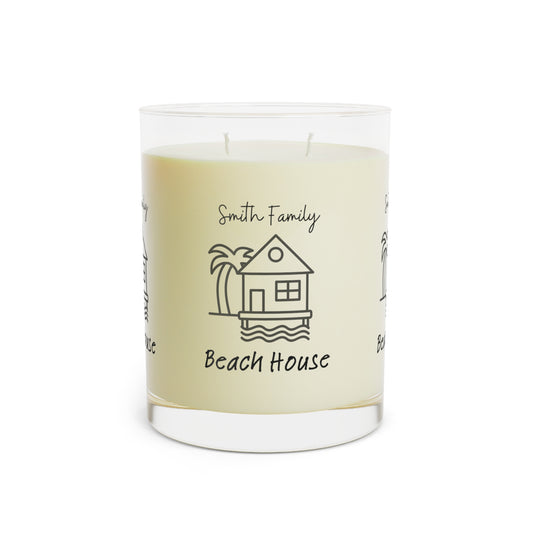 Personalized Scented Beach House Candle