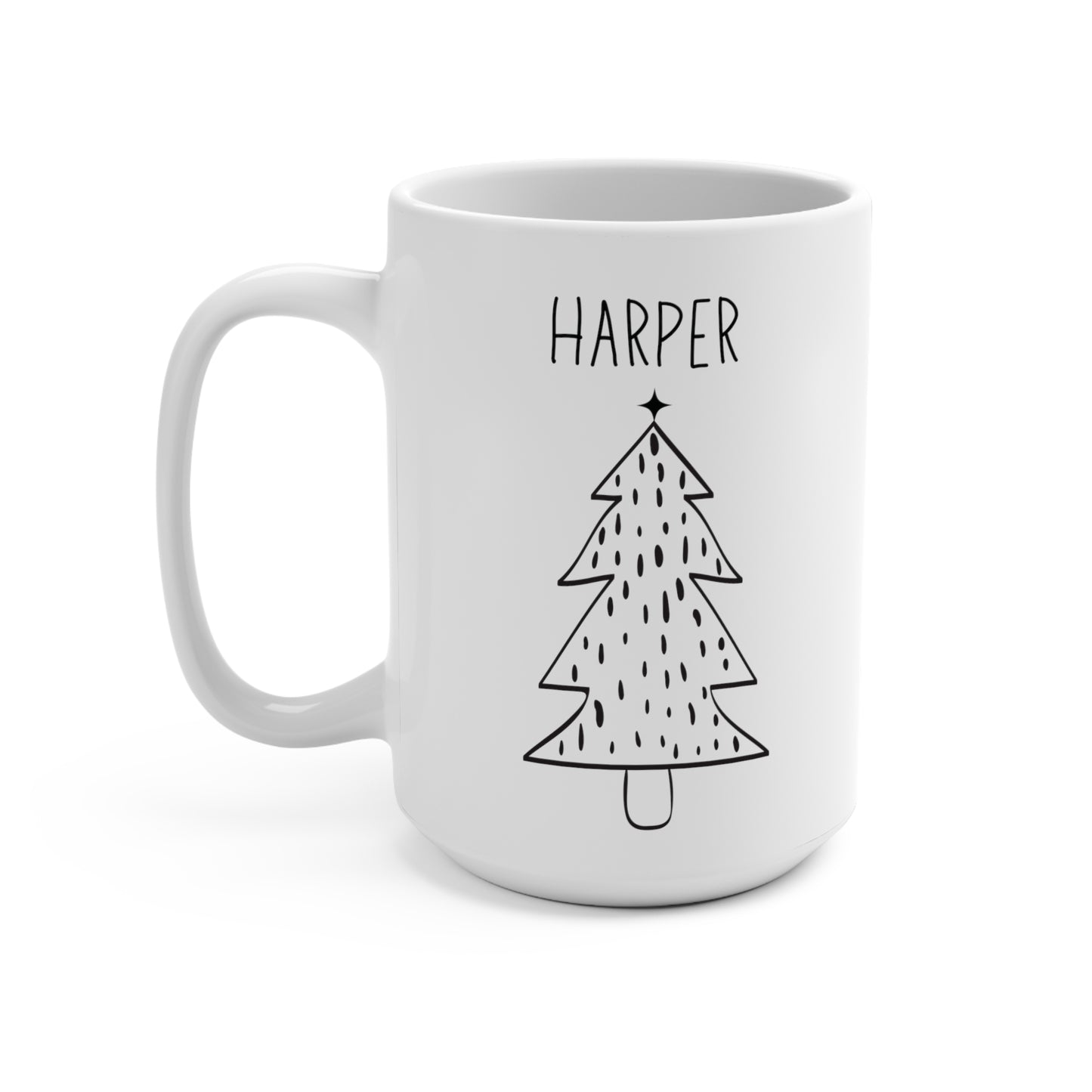 Harper Personalized Custom Christmas Tree Coffee Mug