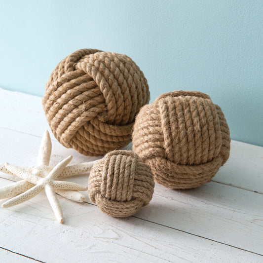 Nautical Rope Balls Set of 3