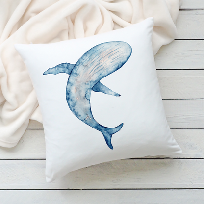 Whale Outdoor Pillow Coastal Beach Ocean Fish Lovers Home Gift