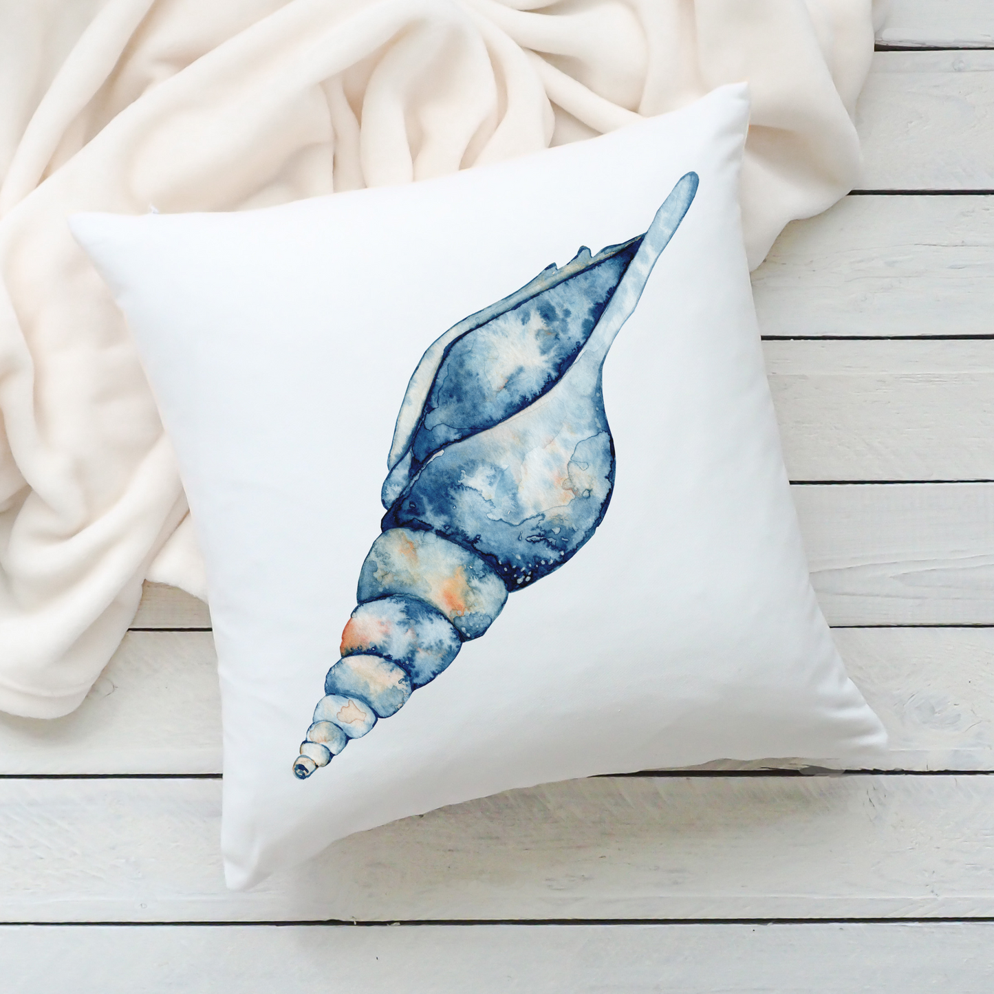 Beach Shell Outdoor Pillow Coastal Patio Home Gift