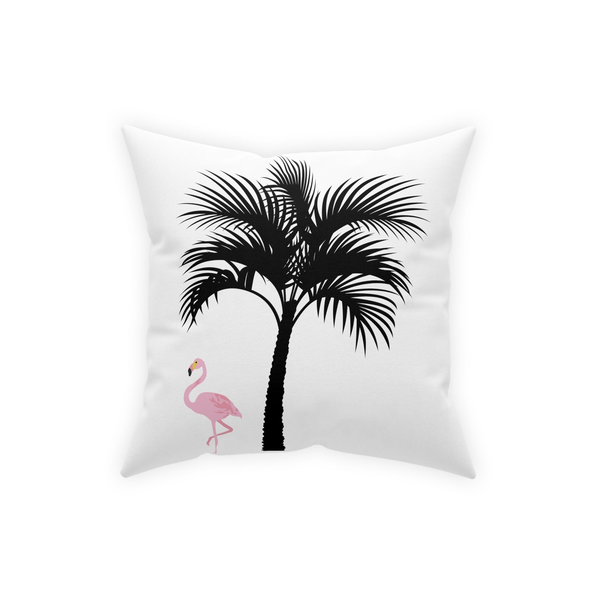 Beach House Pillow Palm Tree Coastal Flamingo Accent Pillow Housewarming Gift for Her - Design Club Home