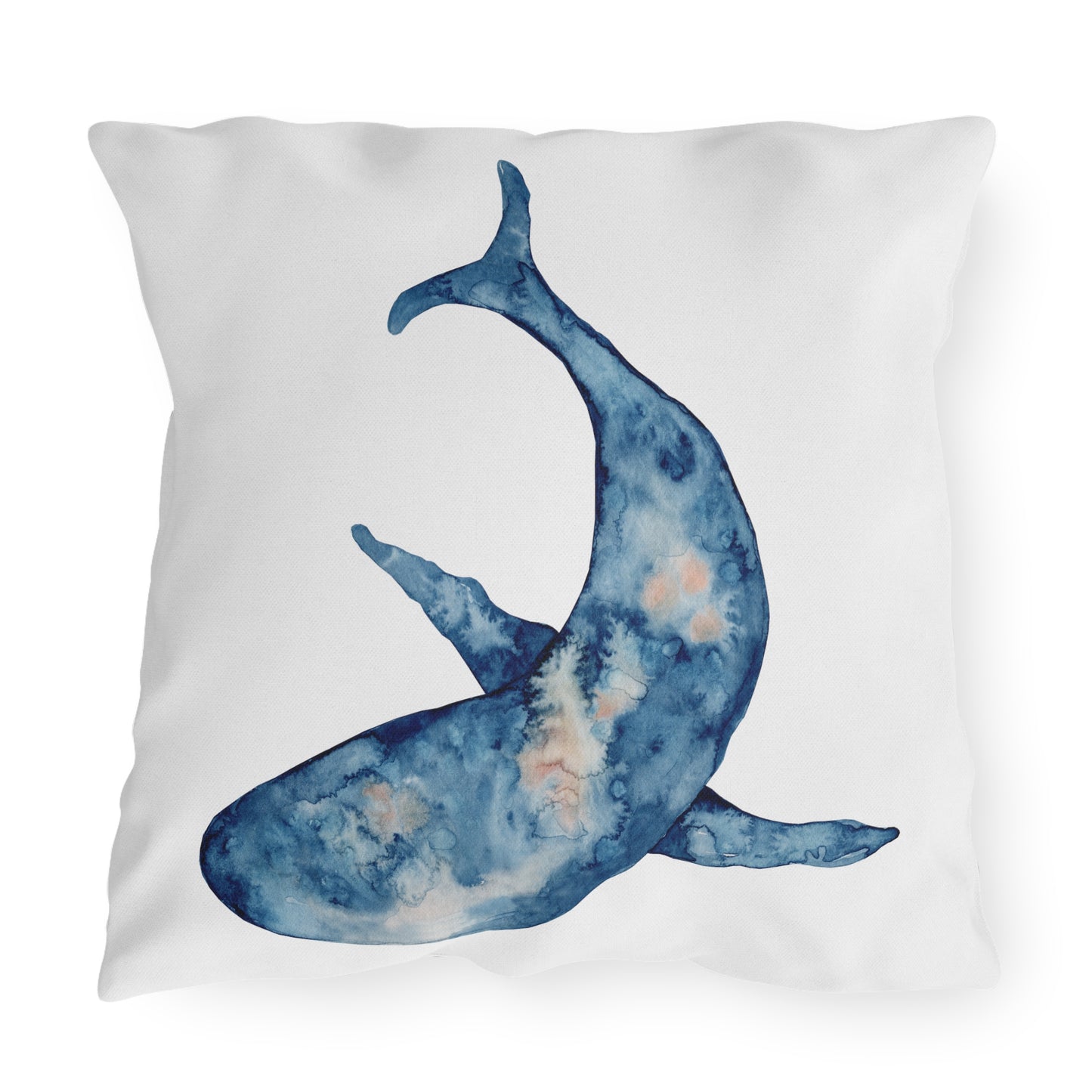 Fish Outdoor Pillow Watercolor Coastal Beach Ocean Lovers Home Gift