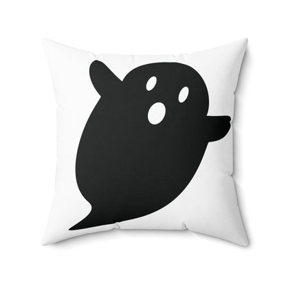 Black Ghost Halloween Pillow