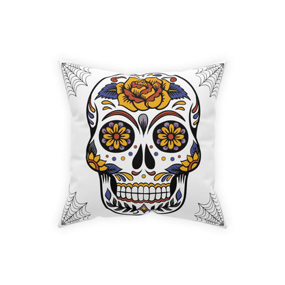 Halloween Throw Pillow, Rose Skull Couch Pillow, Fall Pillow, Gothic Gift - Design Club Home