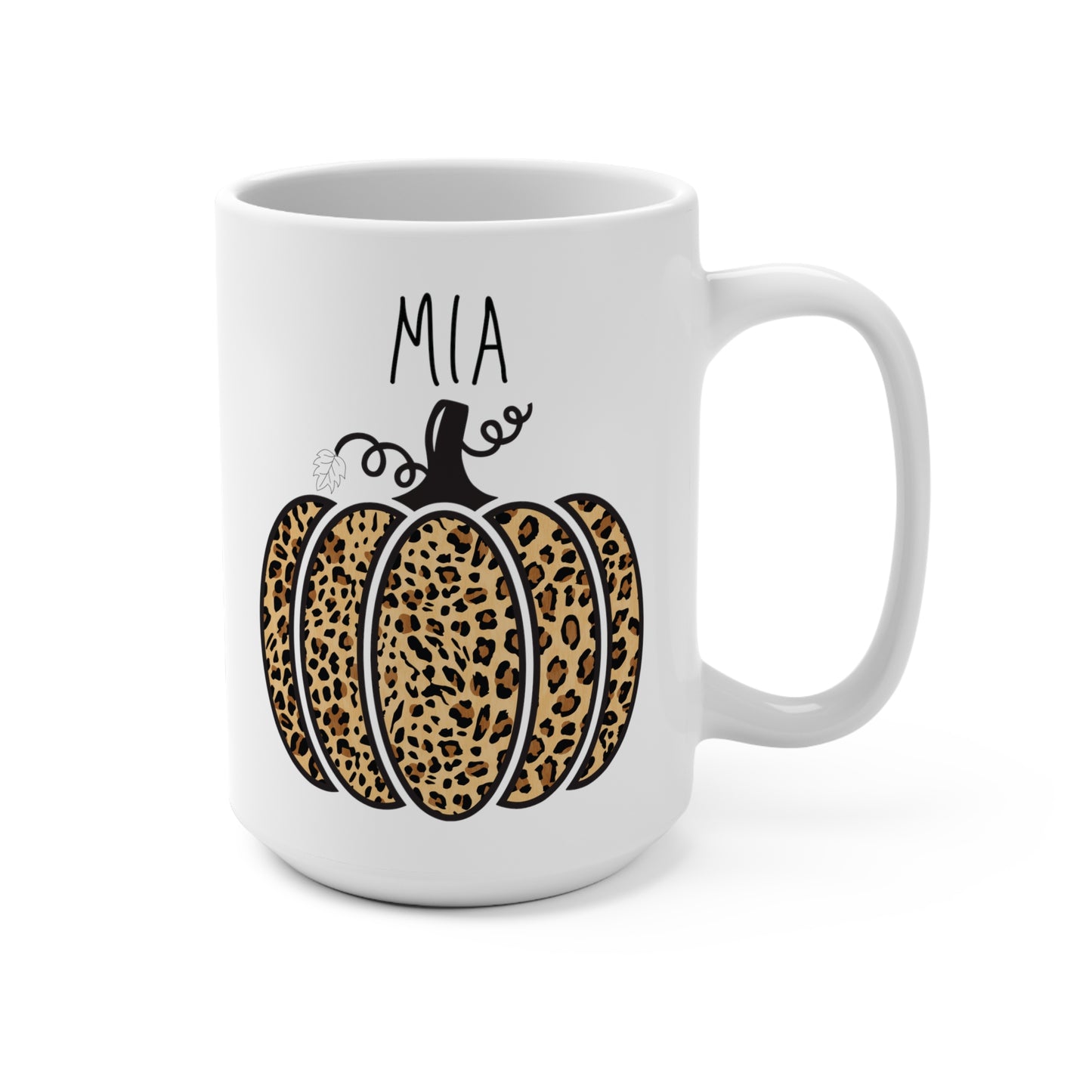 Mia Personalized Custom Name Pumpkin Coffee Mug