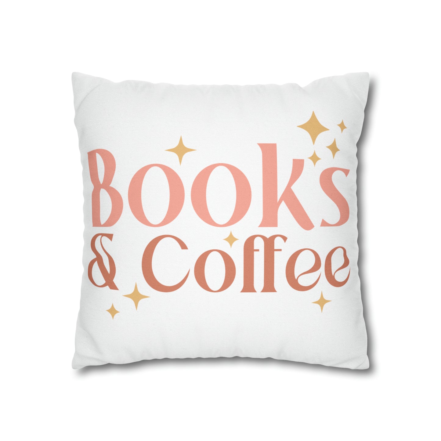 Coffee Book Pillow Cover Book Lovers Home Decoration Housewarming Gift Bed Accent Pillow