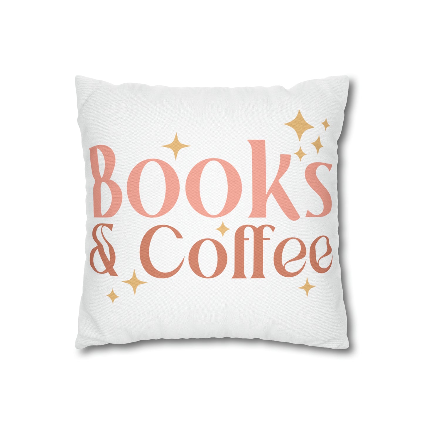 Coffee Book Pillow Cover Book Lovers Home Decoration Housewarming Gift Bed Accent Pillow