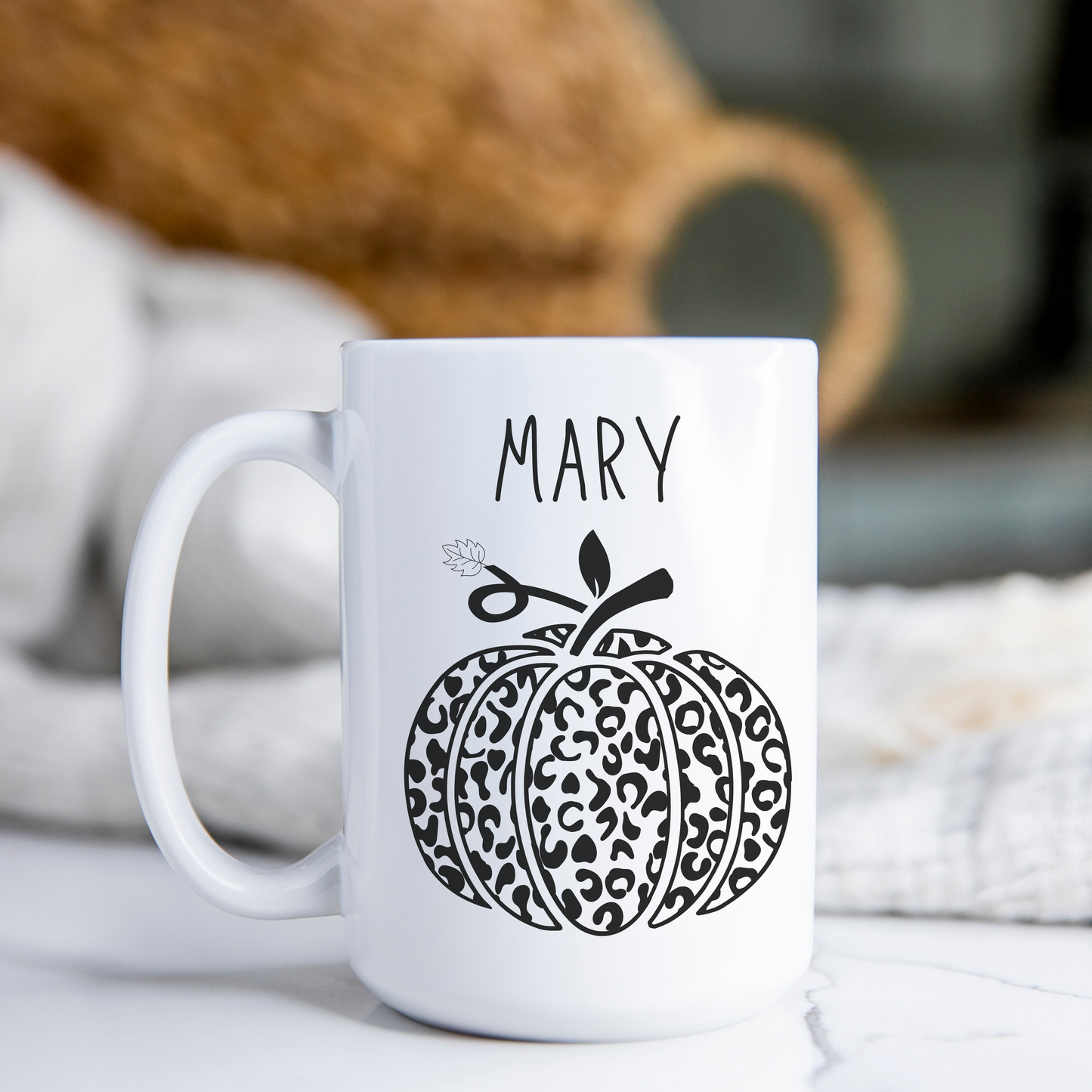 Mary Personalized Custom Name Pumpkin Coffee Mug