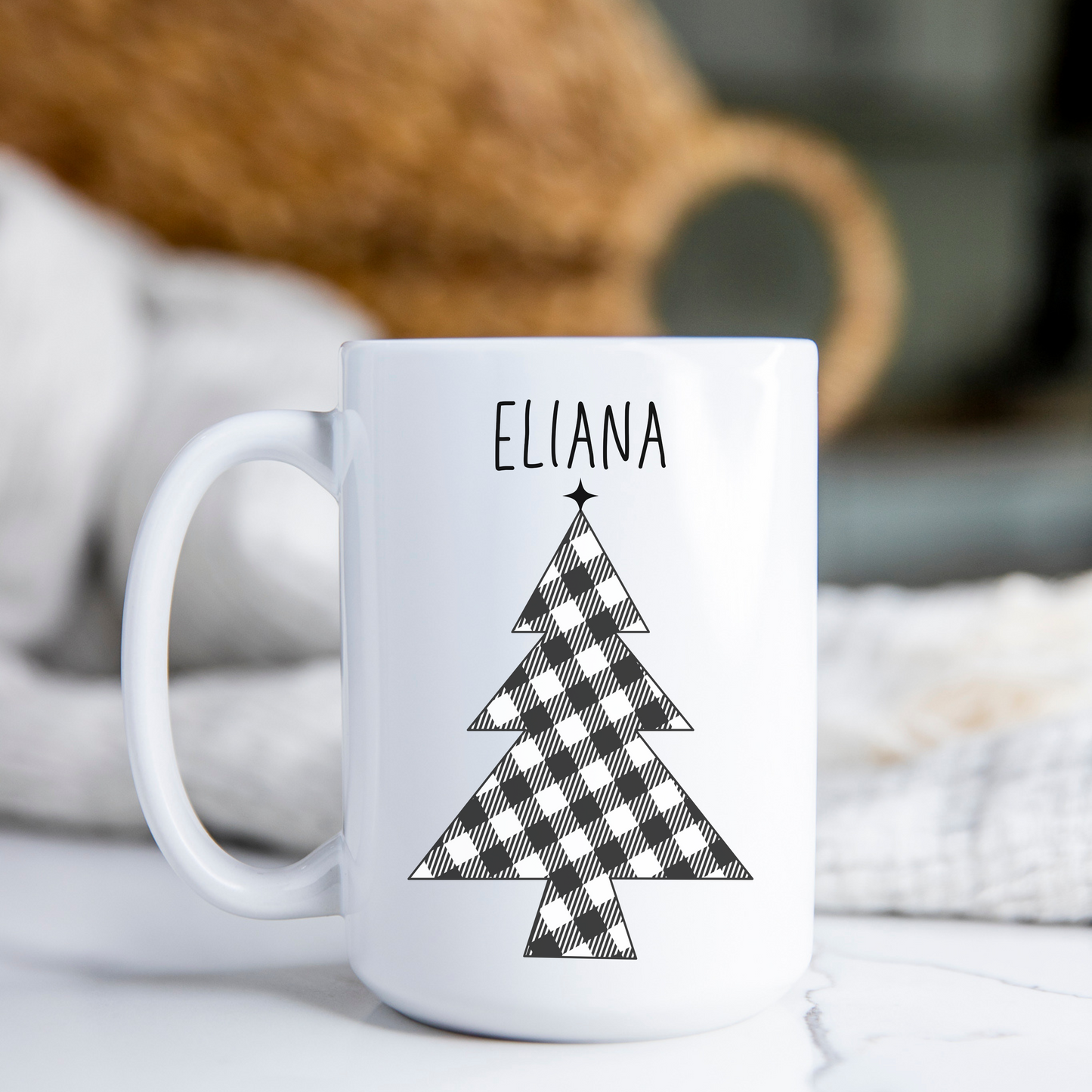Eliana Personalized Custom Christmas Tree Coffee Mug
