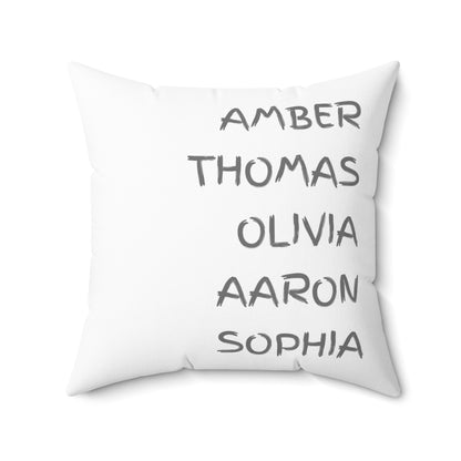 Personalized Family Name Throw Pillow