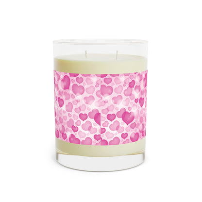 Pink Hearts Scented Soy Aromatherapy Candle