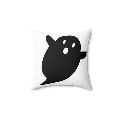 Black Ghost Halloween Pillow