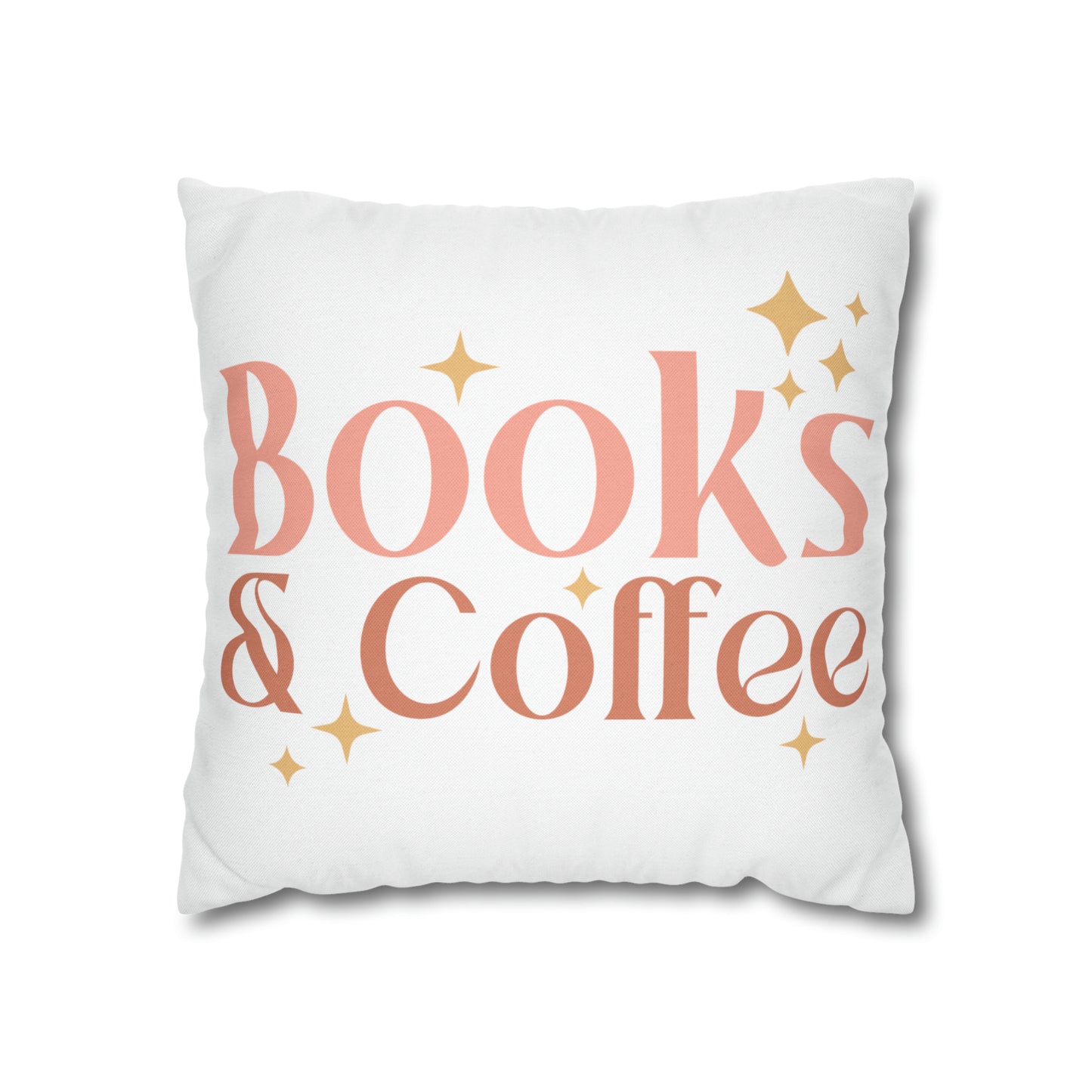 Coffee Book Pillow Cover Book Lovers Home Decoration Housewarming Gift Bed Accent Pillow