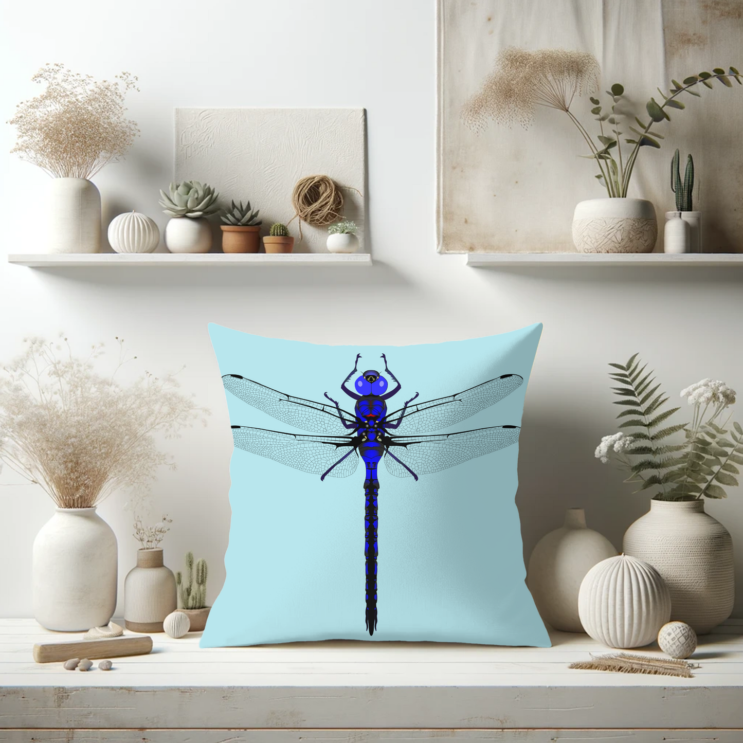 Blue Dragonfly Indoor/Outdoor Pillow