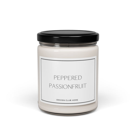 Peppered Passionfruit Scented Candle Modern Minimalist Home Decor Soy Wax Blend Candle Gift