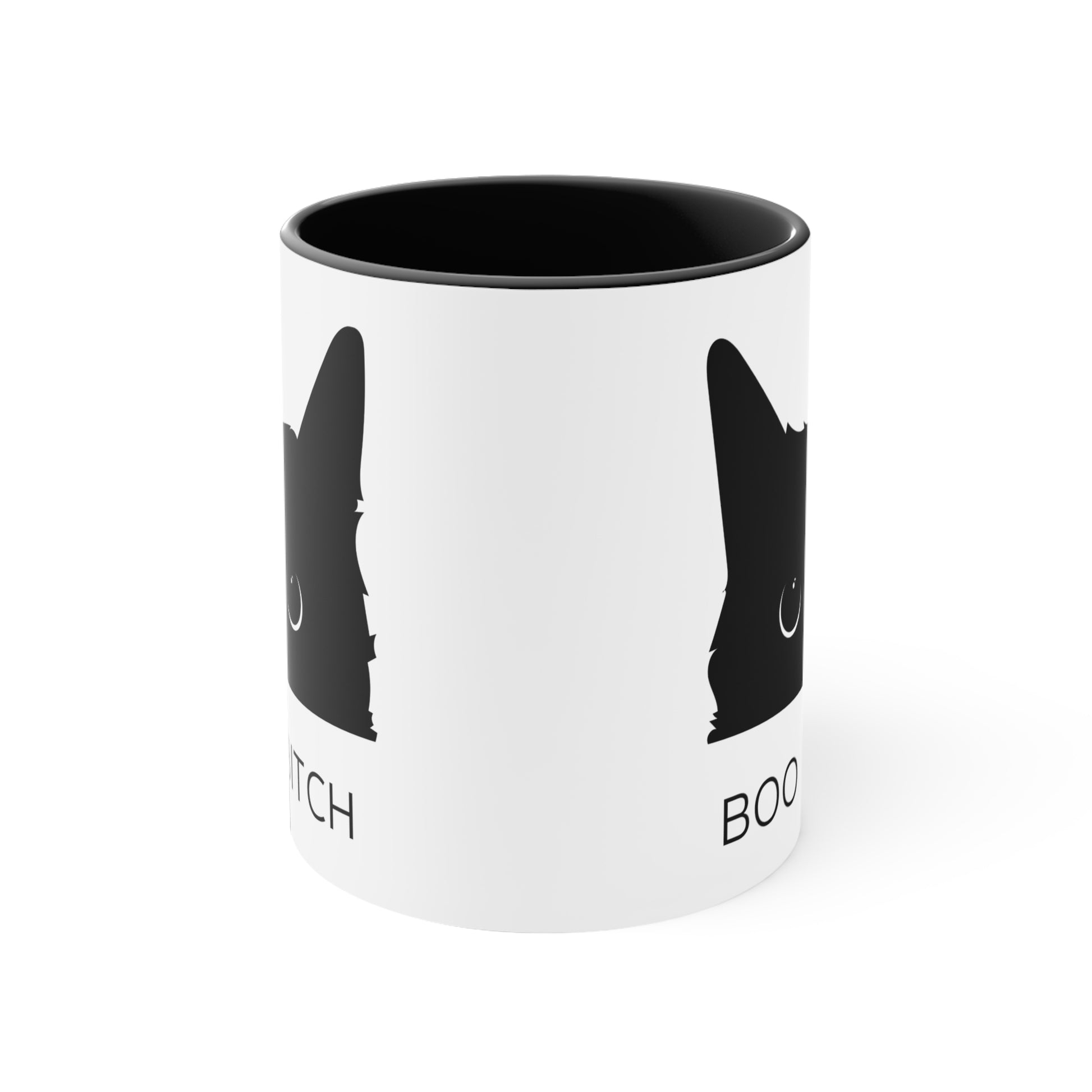 Boo Bitch Black Cat Accent Coffee Mug Funny Halloween Gift 11oz - Design Club Home