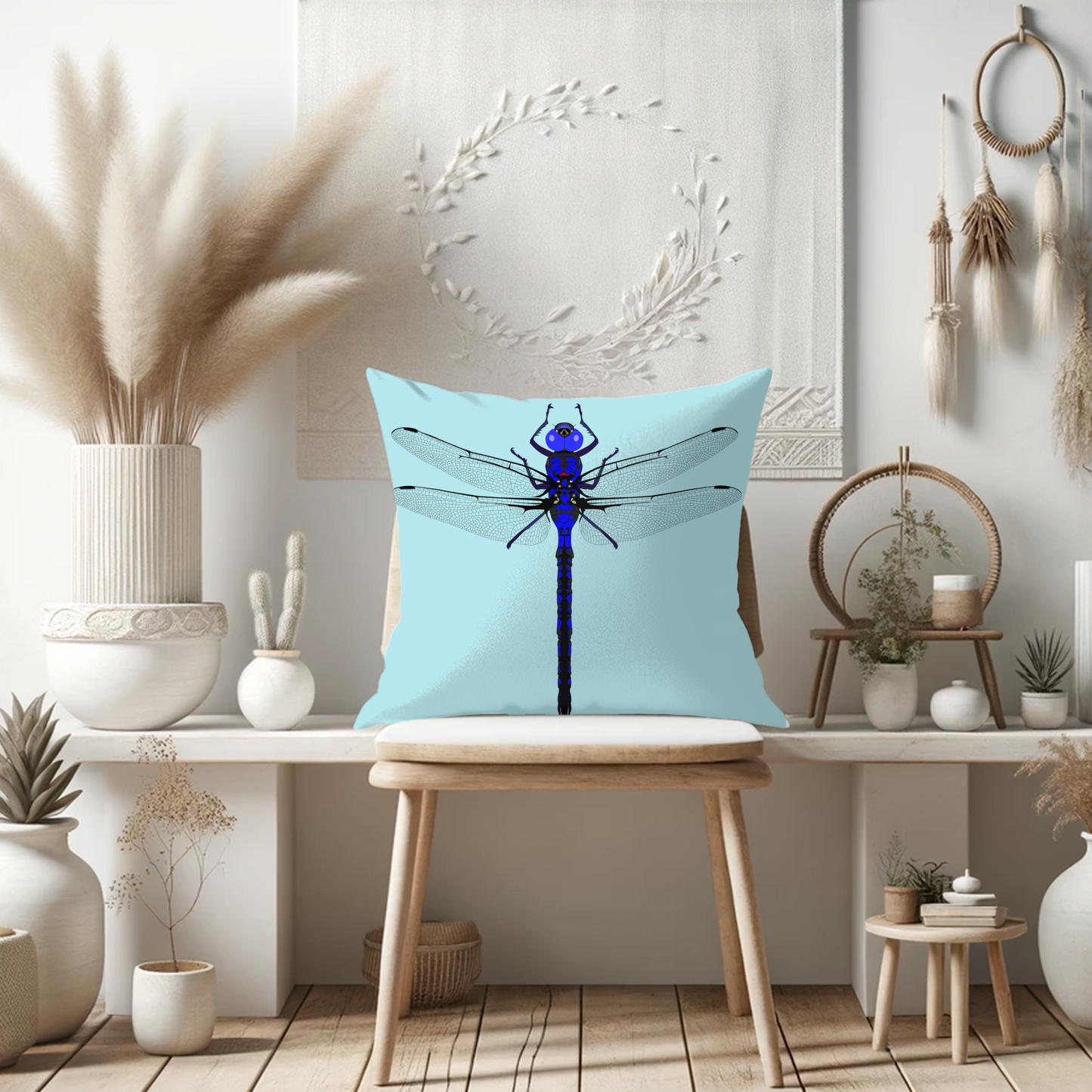 Blue Dragonfly Indoor/Outdoor Pillow