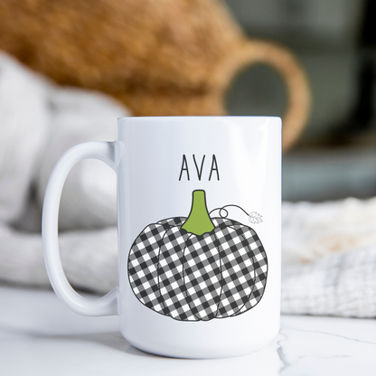 Ave Personalized Custom Name Pumpkin Coffee Mug