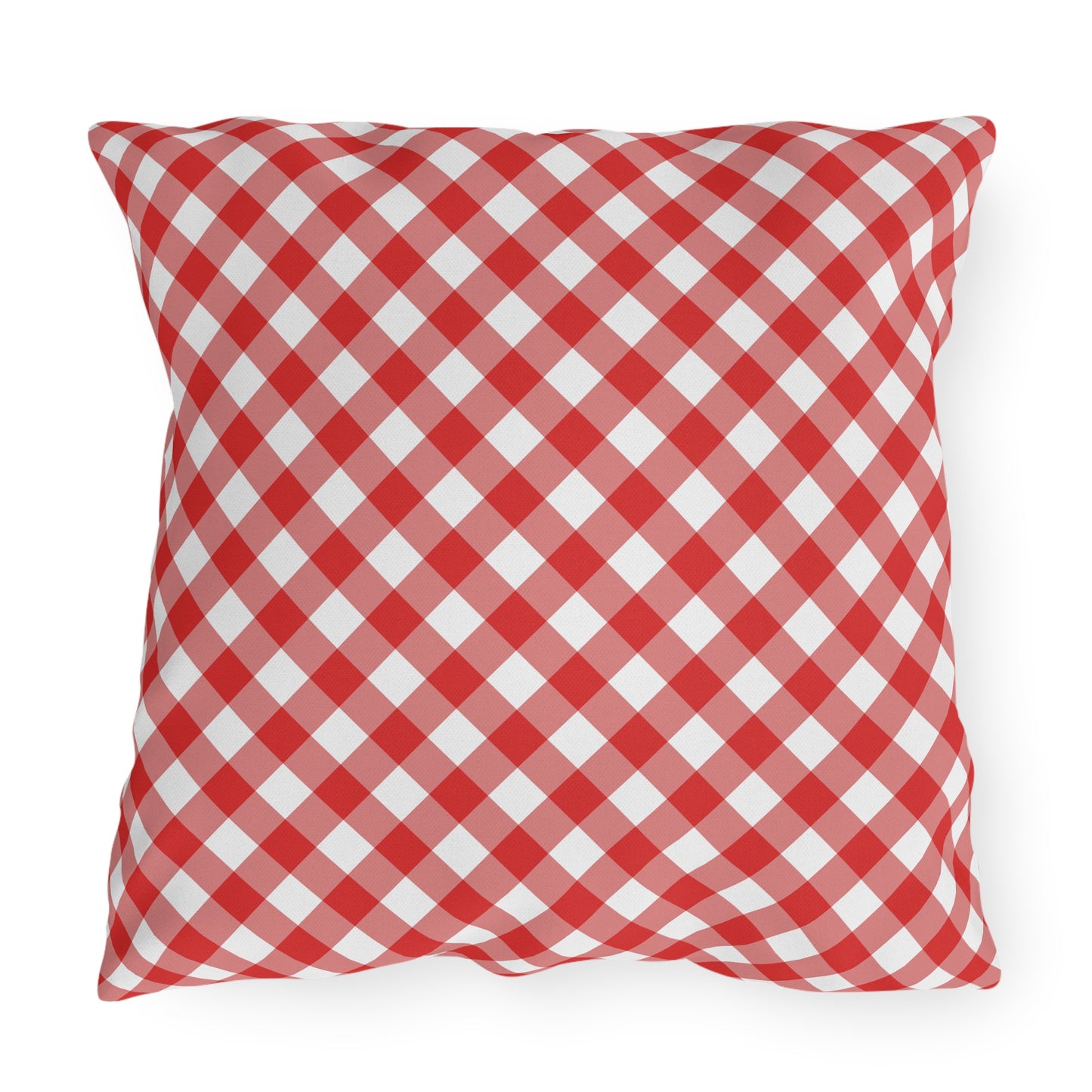 Red Plaid Indoor/Outdoor Pillow Reversible Pillow