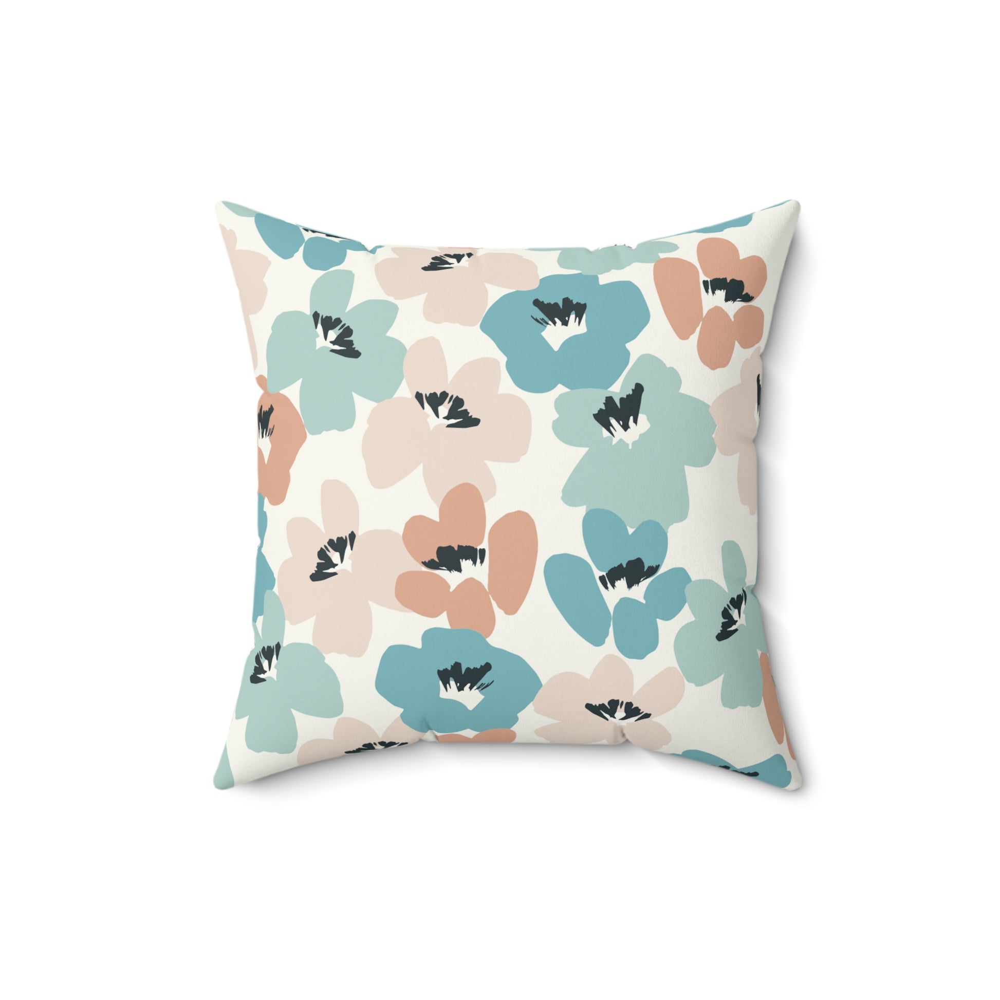 Pastel Flower Throw Pillow Modern Decor Coastal Accent Bedroom or Sofa Pillow - Design Club Home