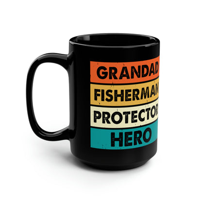 Grandpa Coffee Mug Gift, Fathers Day Gift from Grandkids, Grandad Birthday, Fisherman, Father in Law Gift, 15oz - Design Club Home