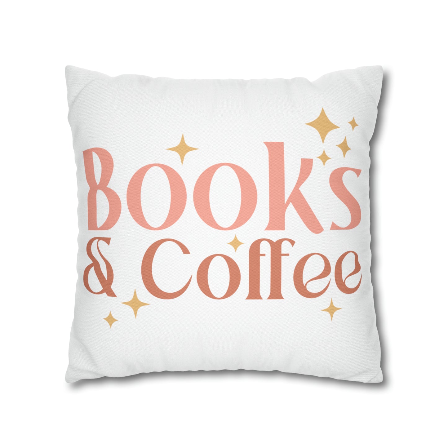 Coffee Book Pillow Cover Book Lovers Home Decoration Housewarming Gift Bed Accent Pillow