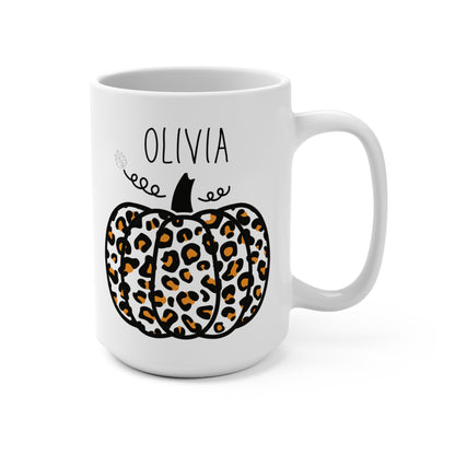 Custom Name Fall Pumpkin Personalized 15oz Coffee Mug