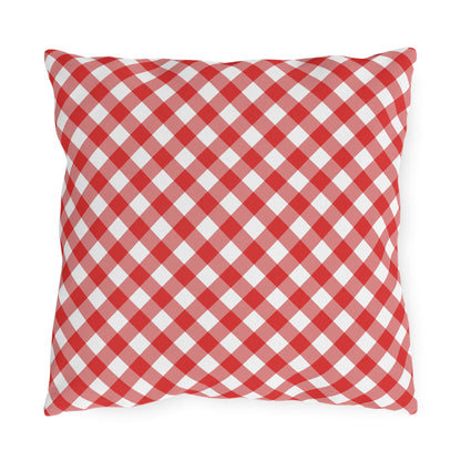 Red Plaid Indoor/Outdoor Pillow Reversible Pillow