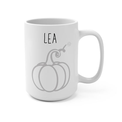 Lea Personalized Custom Name Fall Minimalist Pumpkin Coffee Mug
