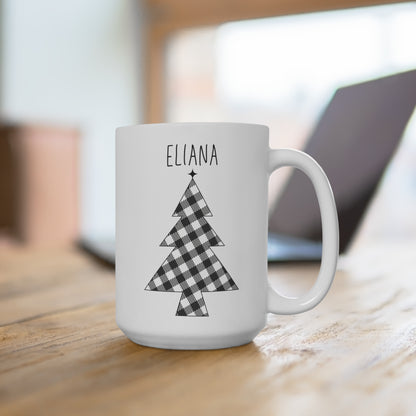 Eliana Personalized Custom Christmas Tree Coffee Mug