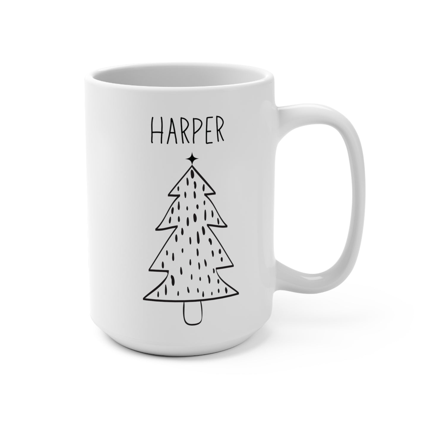 Harper Personalized Custom Christmas Tree Coffee Mug