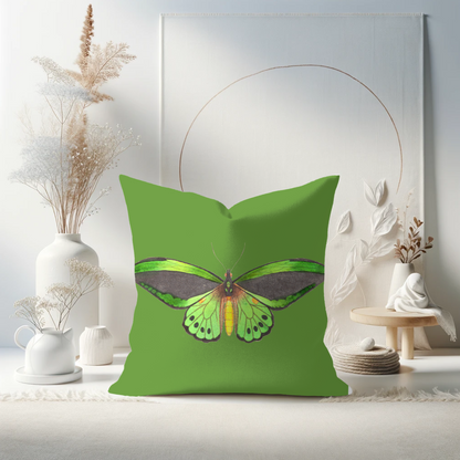 Green Butterfly Indoor Outdoor Outdoor Pillow