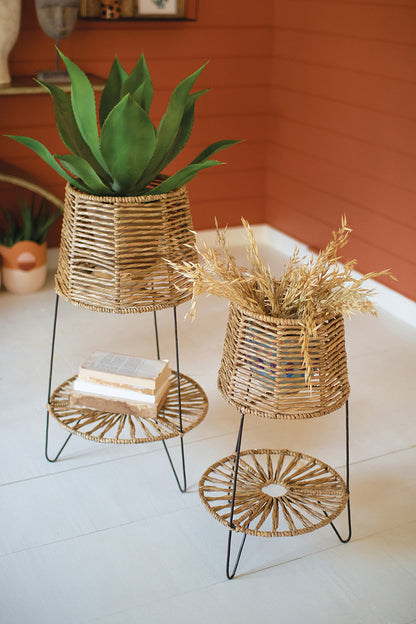 Seagrass Plant Stand Set of 2 Home Gifts - Design Club Home