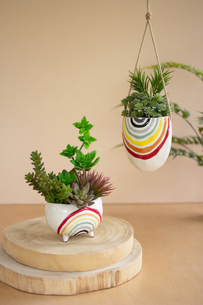 Ceramic Rainbow Planter