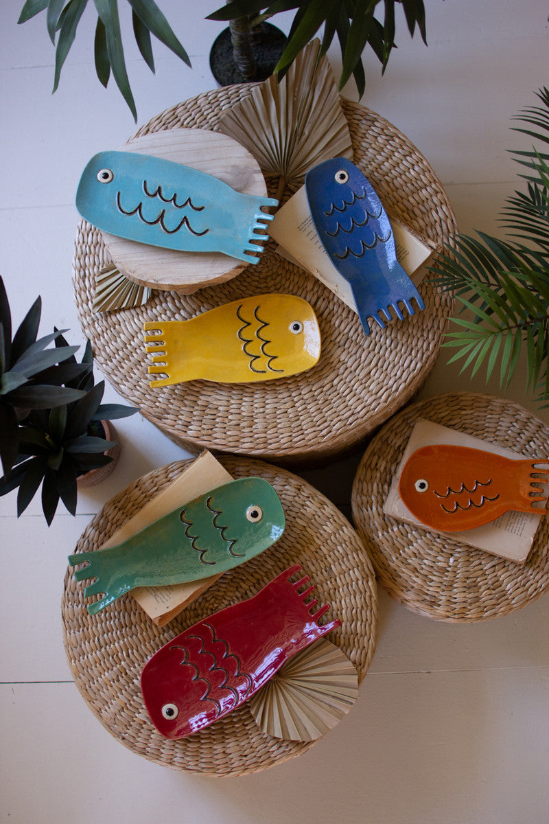 Ceramic Fish Plates Set of 6