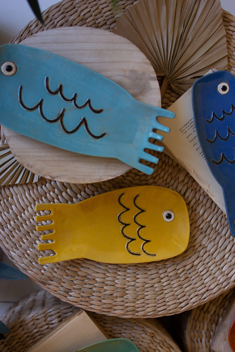 Ceramic Fish Plates Set of 6