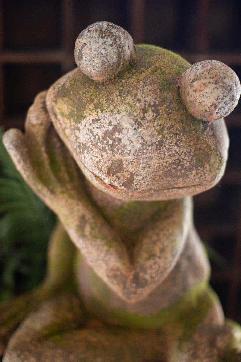 Frog Garden Decor Faux Concrete | Housewarming Gift | Garden Gifts - Design Club Home
