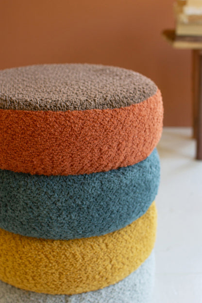 Multi-Color Stacked Pouf