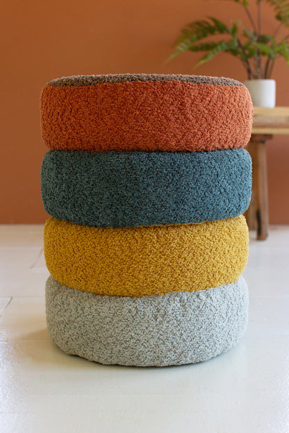 Multi-Color Stacked Pouf