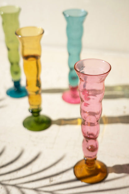 Colorful Glass Champagne Glasses