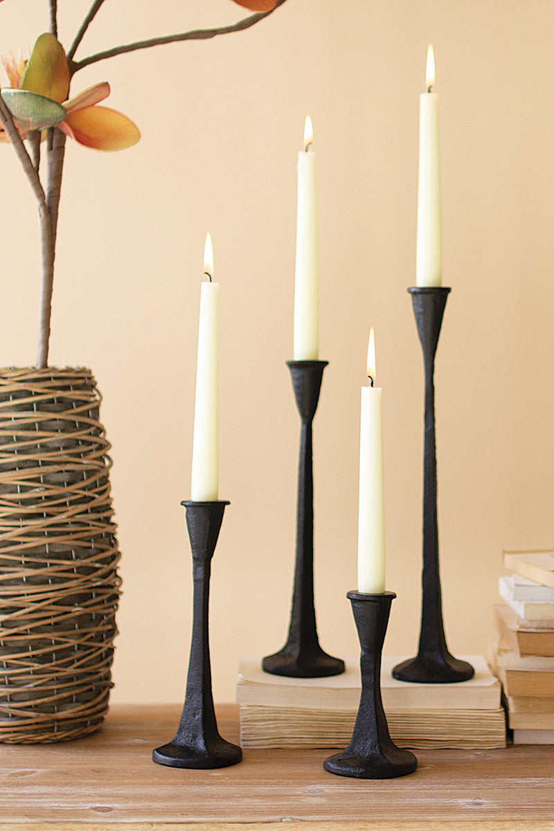 cast iron taper candle holders - set of 4 - Design Club Home