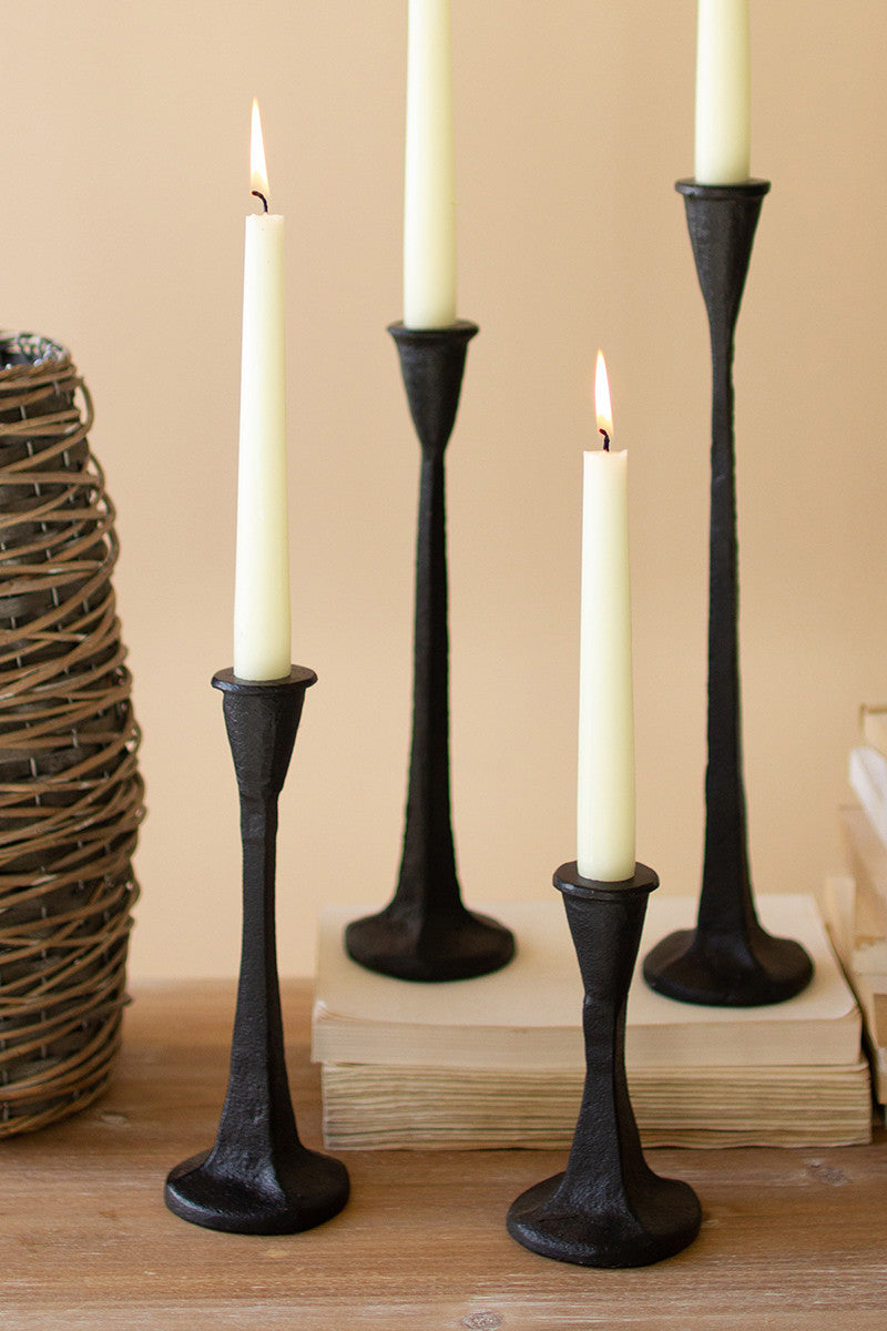cast iron taper candle holders - set of 4 - Design Club Home