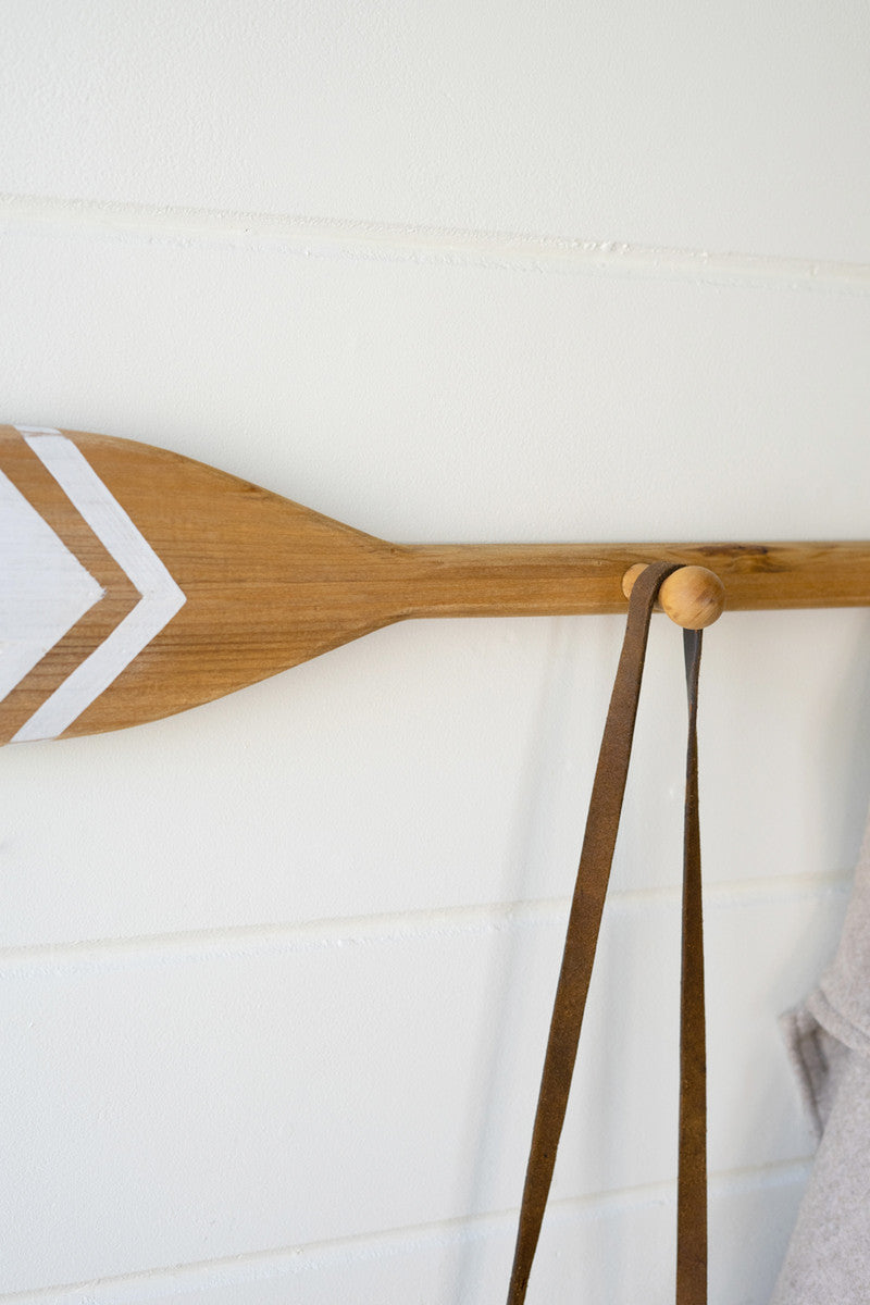 Wall Mount Coat Rack Wooden Paddle Wall Decor