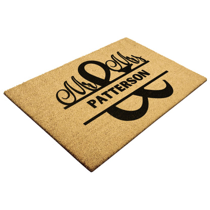 Custom Mr.and Mrs. Doormat, Personalized Wedding Housewarming Gift